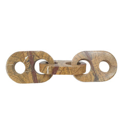 14.6x4.1x4.1" Decorative Marble Chain Sculpture,Brown