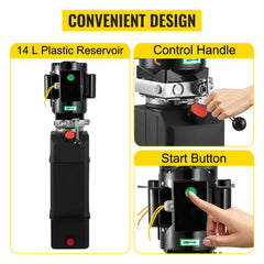 Hydraulic Pump 2950 PSI 60HZ Hydraulic Power Unit 3 HP 220V Hydraulic Power Pack for 2 & 4 Post Lifts Car Lift Hydraulic Power Unit with 3.5 Gallon Reservoir