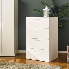 Oliver Farmhouse Four-Drawer Jumbo Chest in White