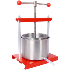 Fruit Wine Manual Press - 0.8 Gallon Stainless Steel Barrels Press Machine for Juice, Vegetable,Wine,Olive Oil