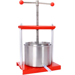 Fruit Wine Manual Press - 0.8 Gallon Stainless Steel Barrels Press Machine for Juice, Vegetable,Wine,Olive Oil