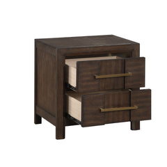 Kenzo Modern Style 2-Drawer Nightstand Made with Wood in Walnut same as G150108534  (NJ inventory)