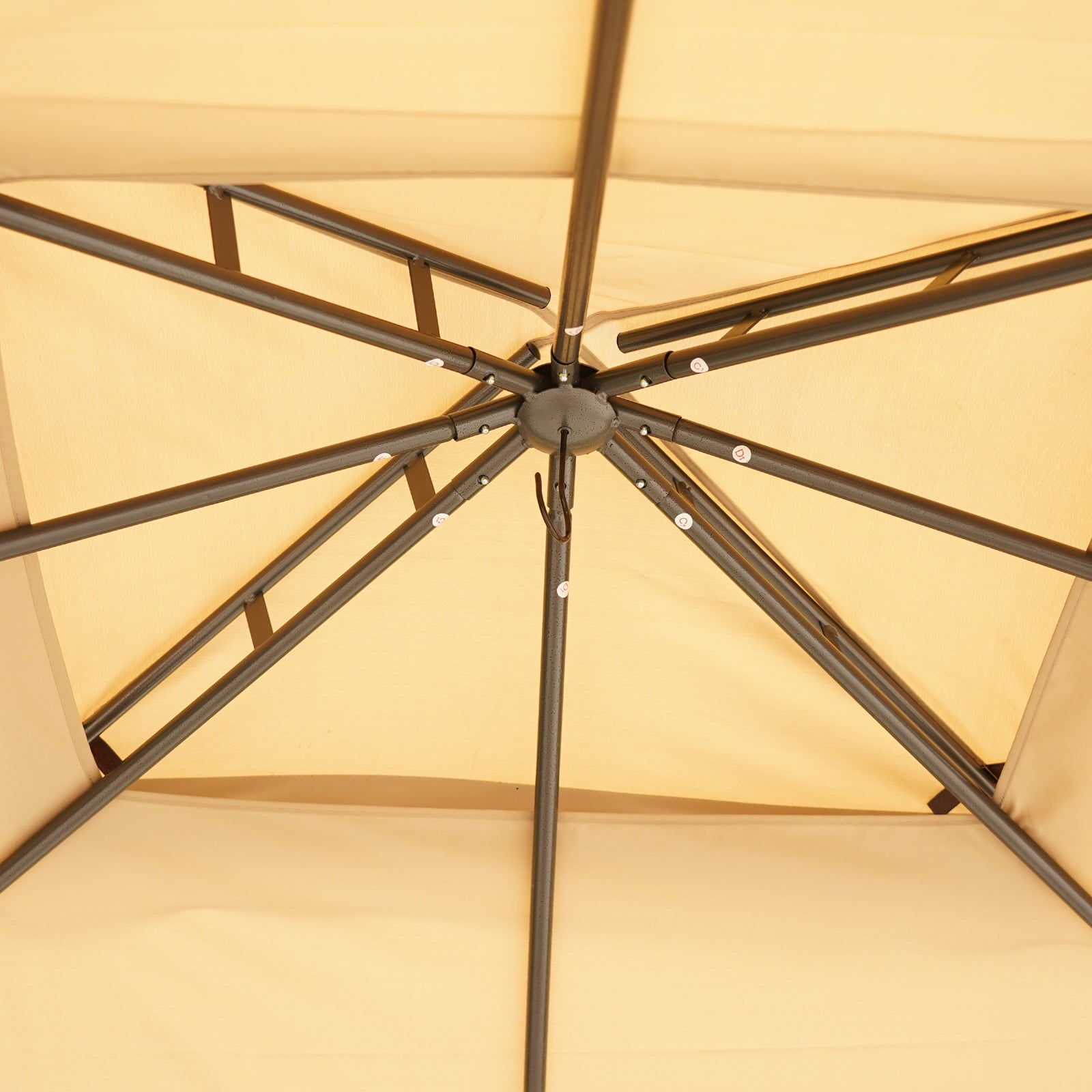 Outsunny 10' x 12' Outdoor Gazebo with Netting and Curtains, Patio Gazebo Canopy with 2-Tier Soft Top Roof and Steel Frame for Lawn, Garden, Backyard and Deck