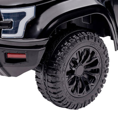 Aosom Kids Push Ride On Car with Working PA System and Horn, Police Truck Style  Foot-to-Floor Sliding Car for Boys and Girls with Under-Seat Storage, for 18 Months to 5 Years Old, Black