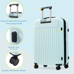 Luggage Set 5 Piece, Hardside Carry on Suitcase , Expandable Luggage with Travel Bags Spinner Wheels TSA Lock