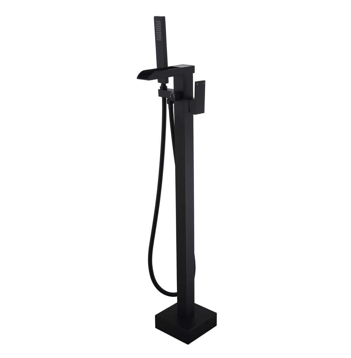Floor Mounted Tub Faucet High Flow Freestanding Tub Filler Faucet with Handheld Shower Head