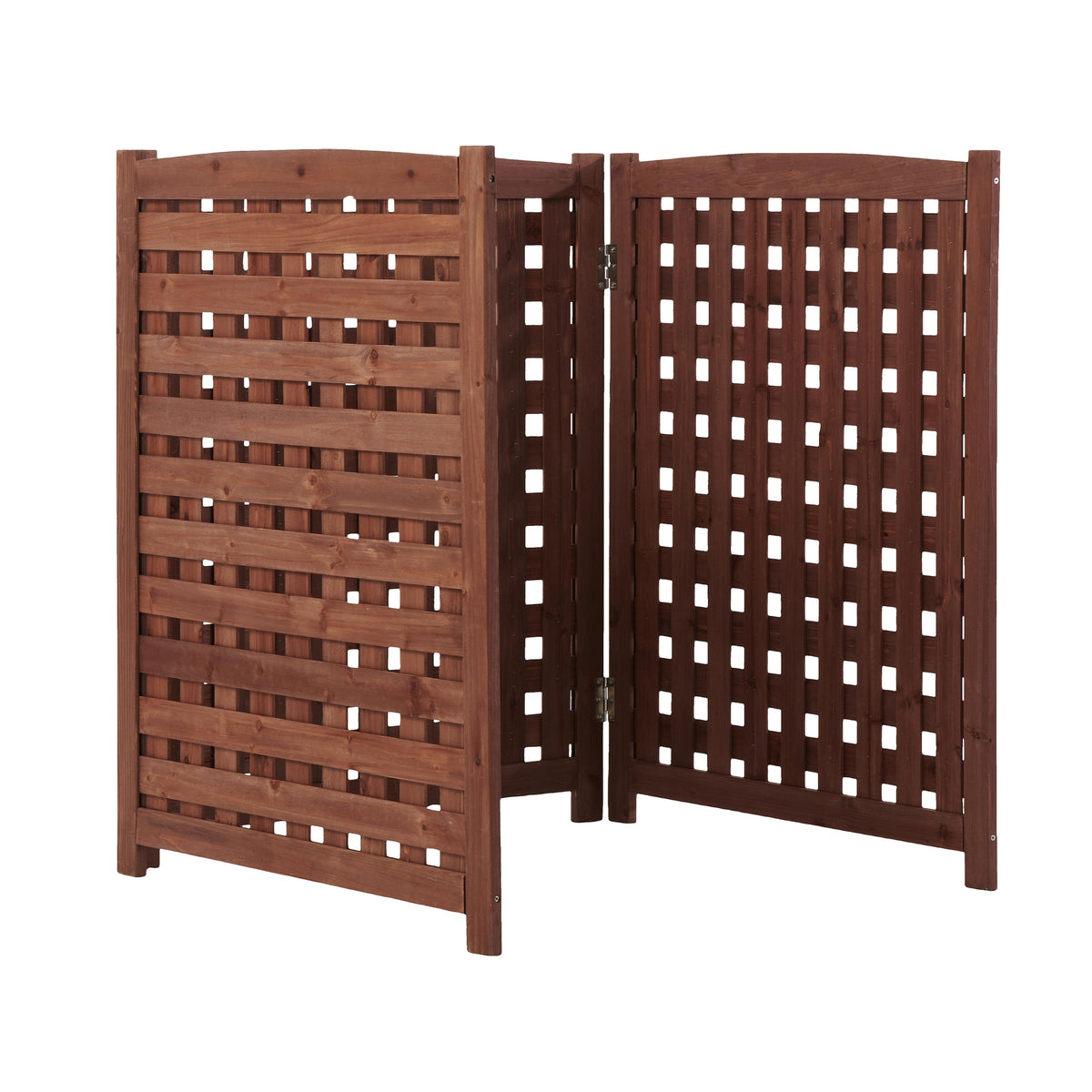 3-Panel Outdoor Air Conditioner Fence Screen, Outside Wood Privacy Fence, 32" W x 38" H
