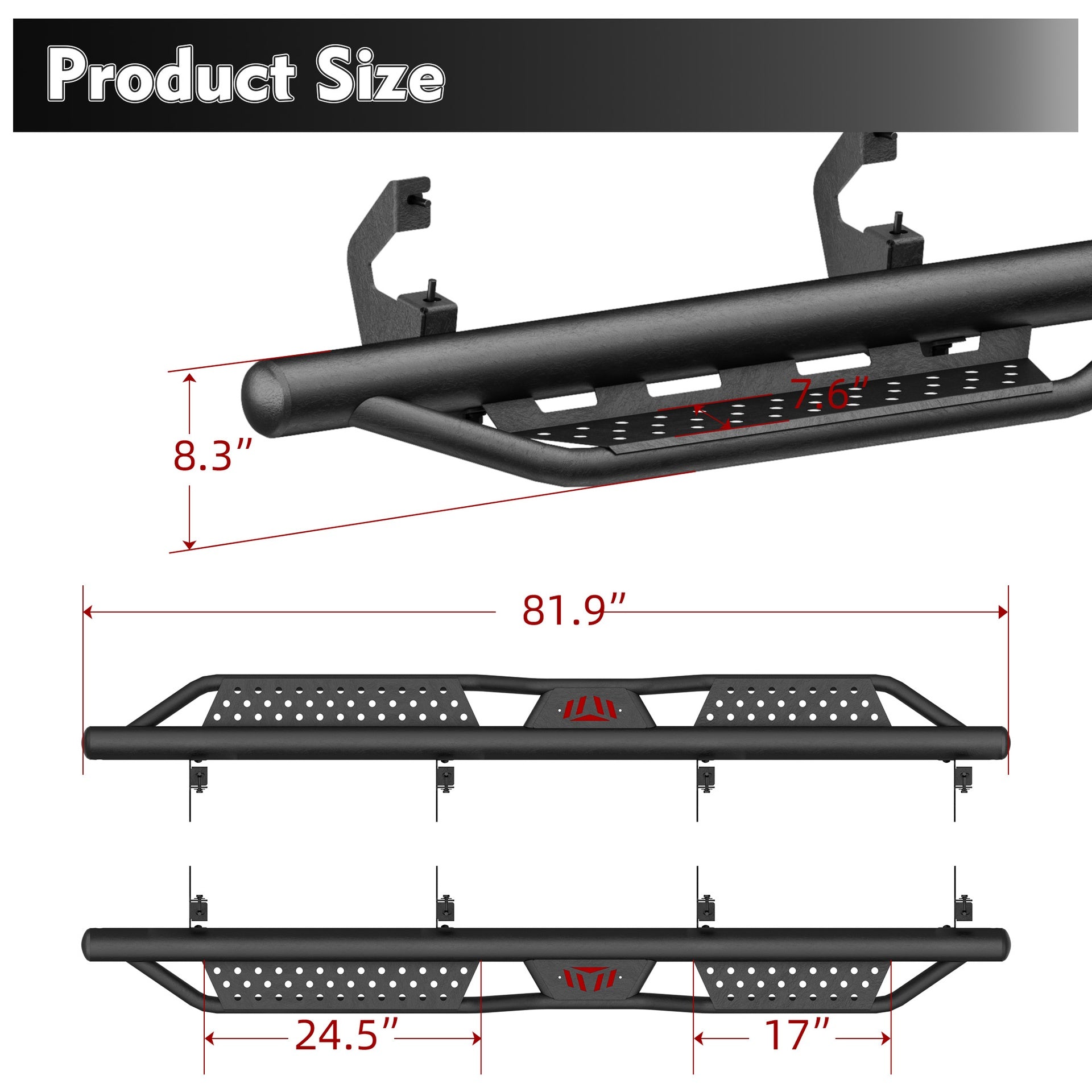 Cab Running Boards Compatible for 2019-2025 Chevy Silverado & GMC Sierra 1500/2020-2025 Chevrolet Silverado/GMC Sierra 2500 HD 3500 HD Crew Cab 2500HD/3500HD
