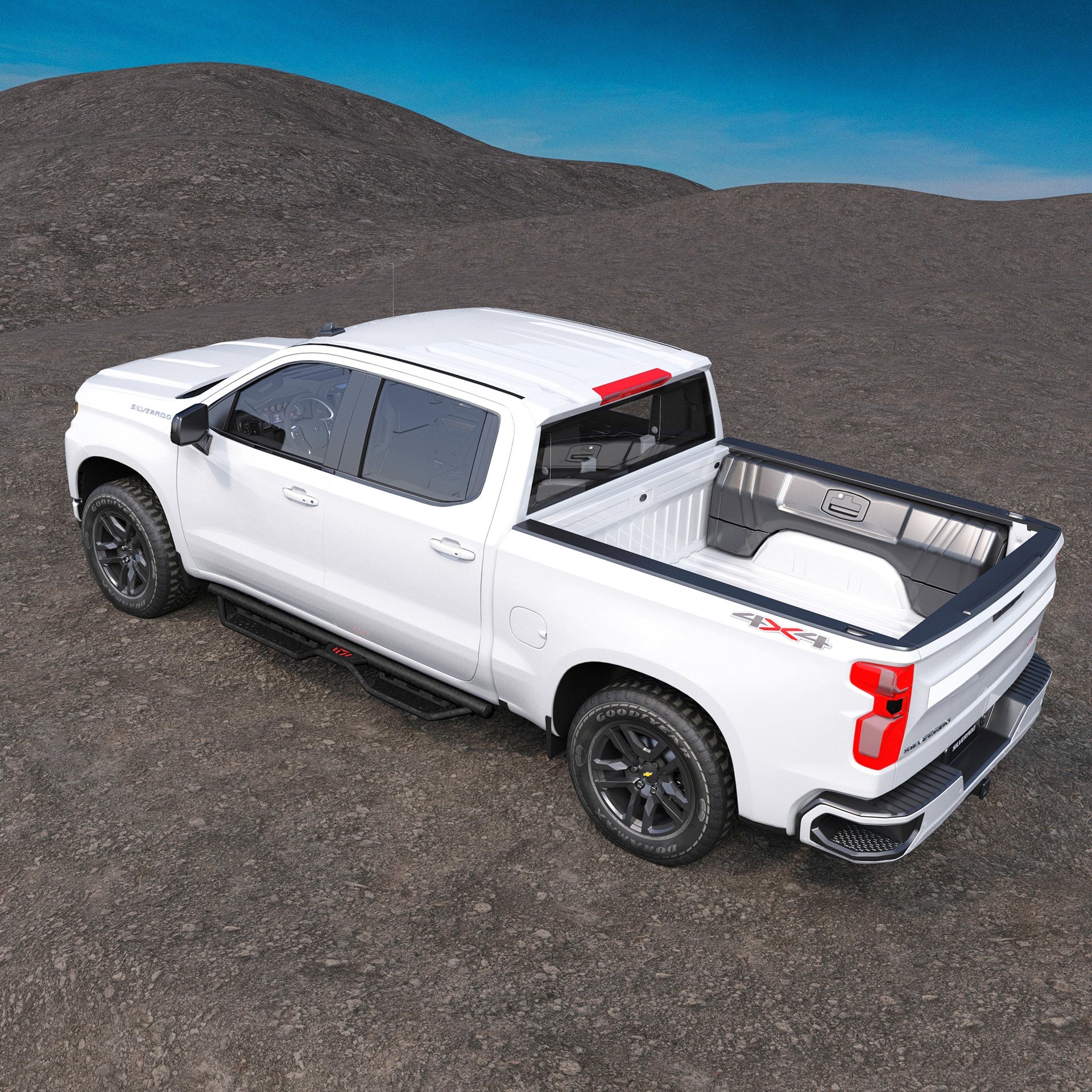Cab Running Boards Compatible for 2019-2025 Chevy Silverado & GMC Sierra 1500/2020-2025 Chevrolet Silverado/GMC Sierra 2500 HD 3500 HD Crew Cab 2500HD/3500HD