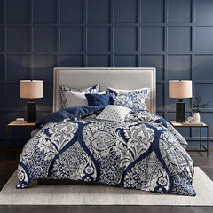 Full/Queen 6 Piece Printed Duvet Cover Set