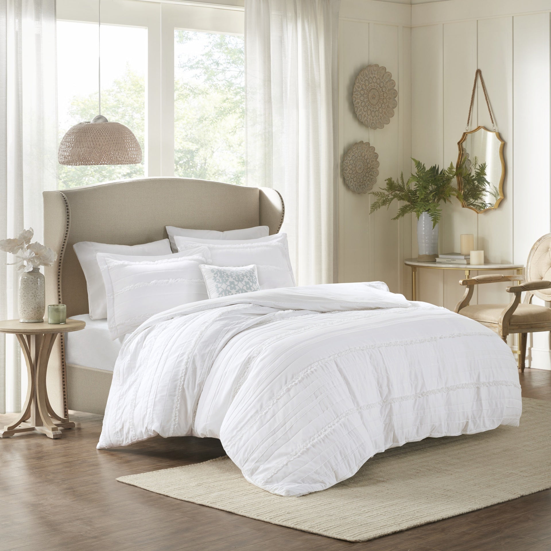 King/Cal King 4 Piece Microfiber 2-in-1 Duvet Set
