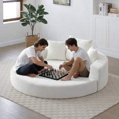 Convertible sofa couch bed,multi-functional,circular bed,adjustable Futon sofa ,No Assembly compressed corduroy floor lounge sofa for Apartment office bedroom living room