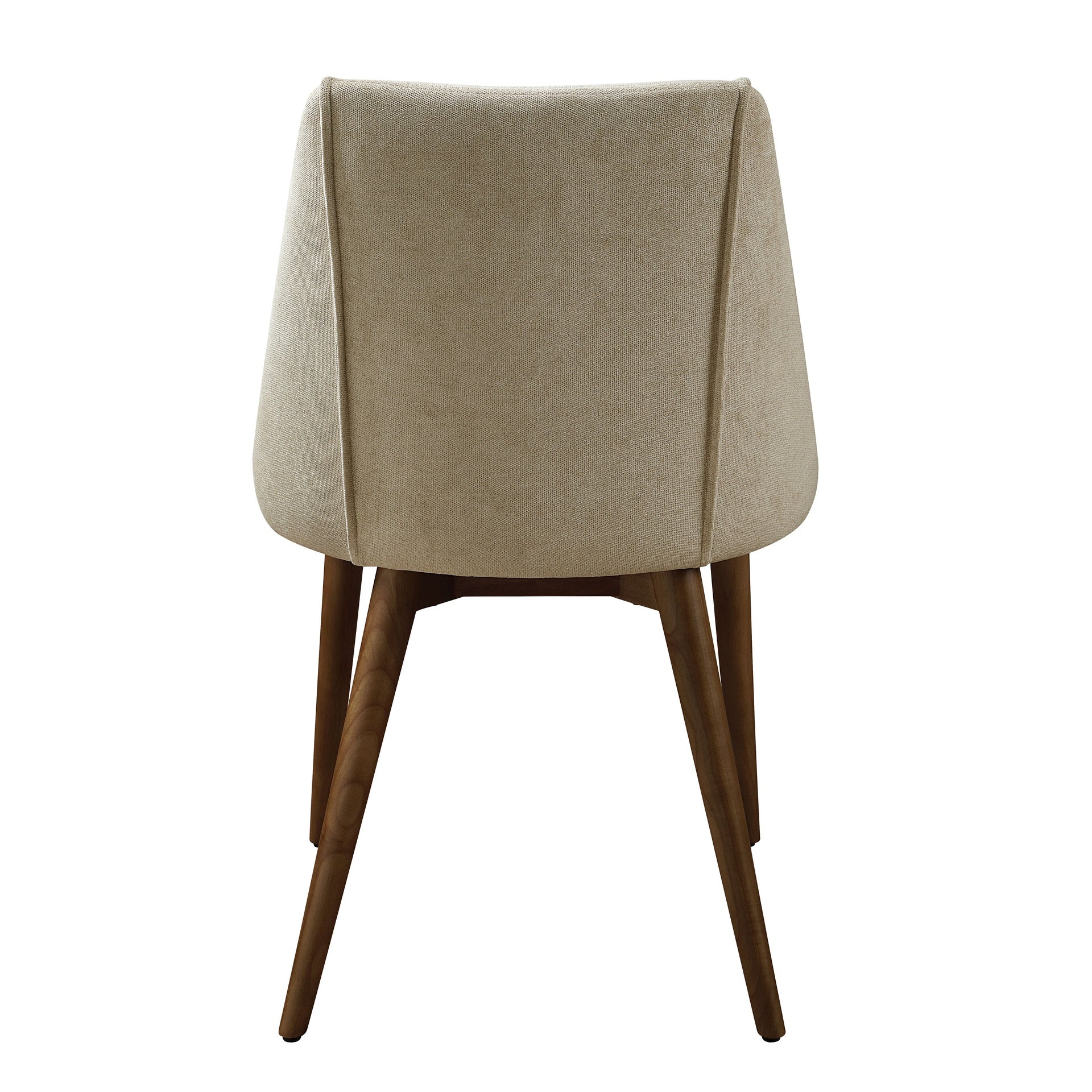 Willene Polished Microfiber Beige Side Chair (Set of 2)