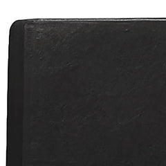 Black Upholstered Queen Panel Bed