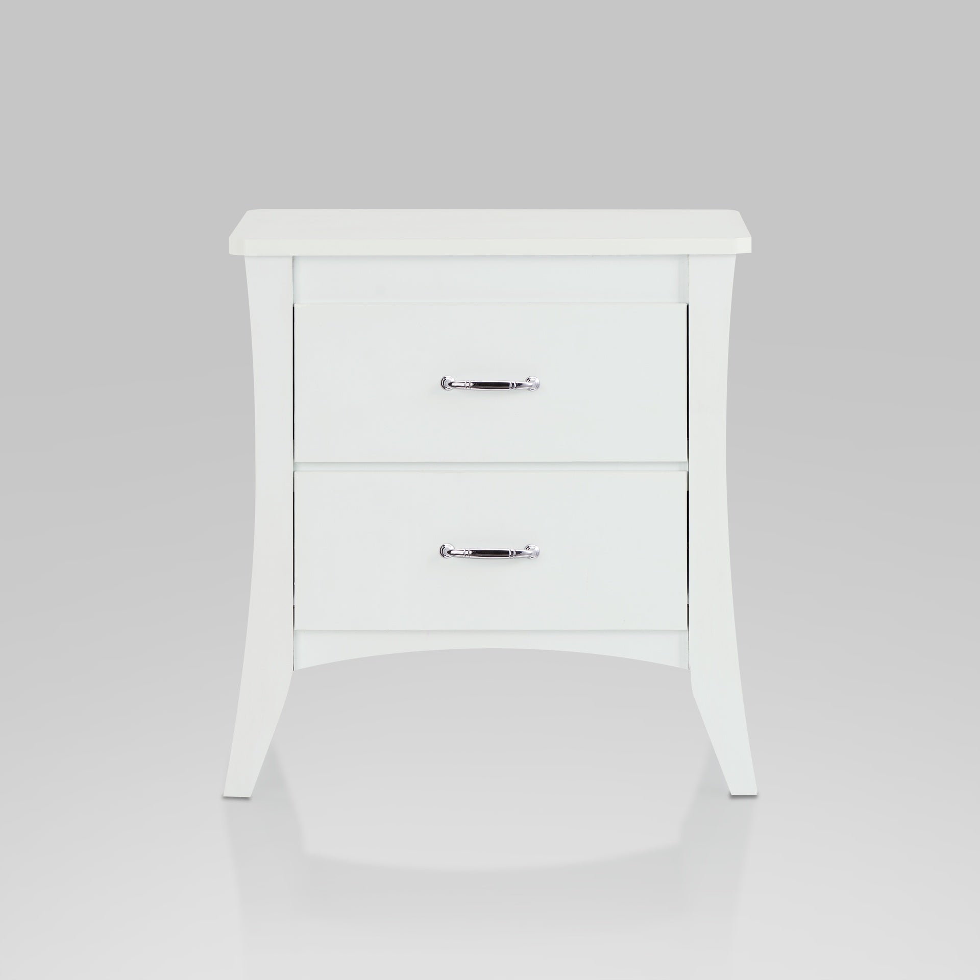 White 2-Drawer Nightstand