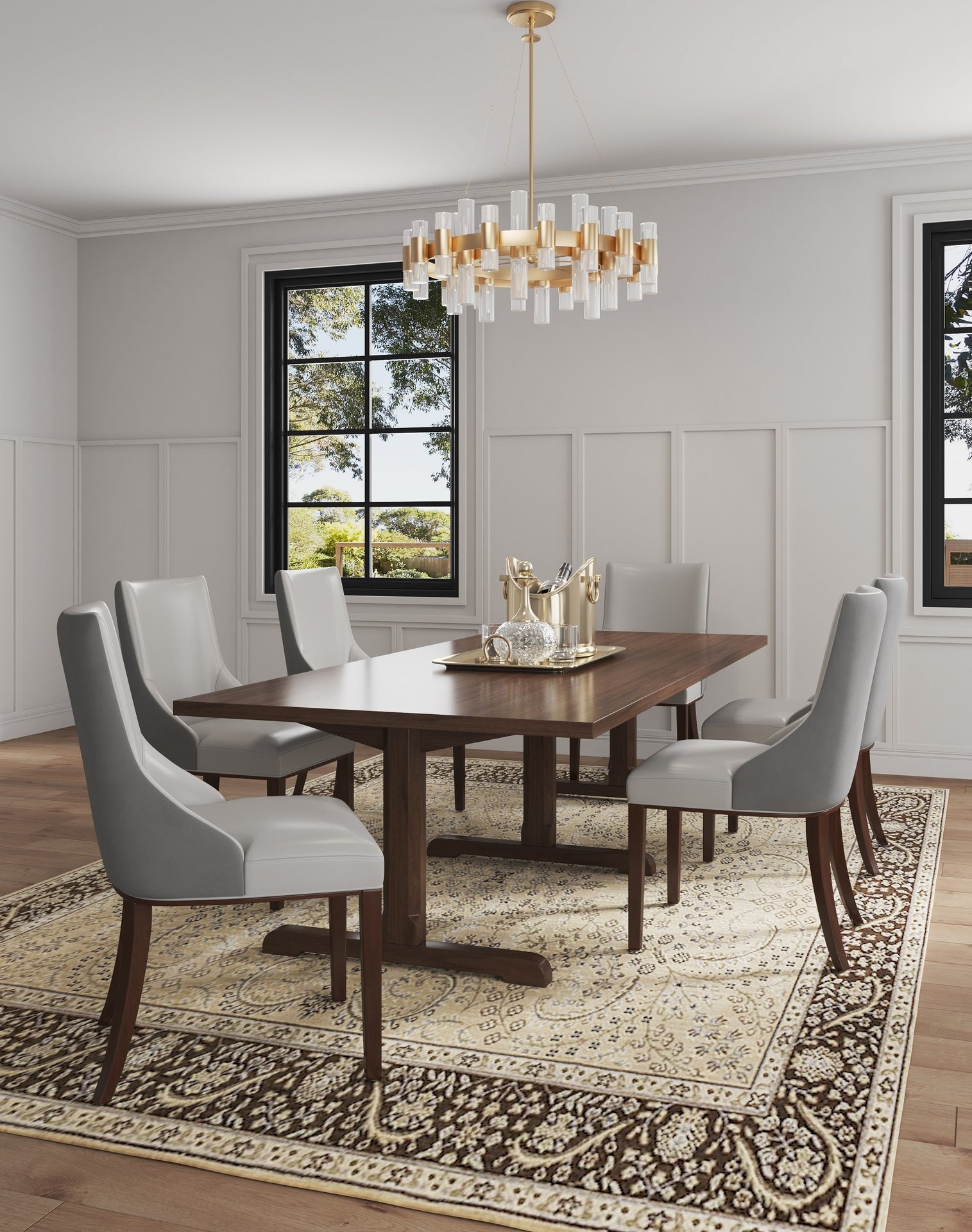 Dining Chair - Set of 2 in Light Gray