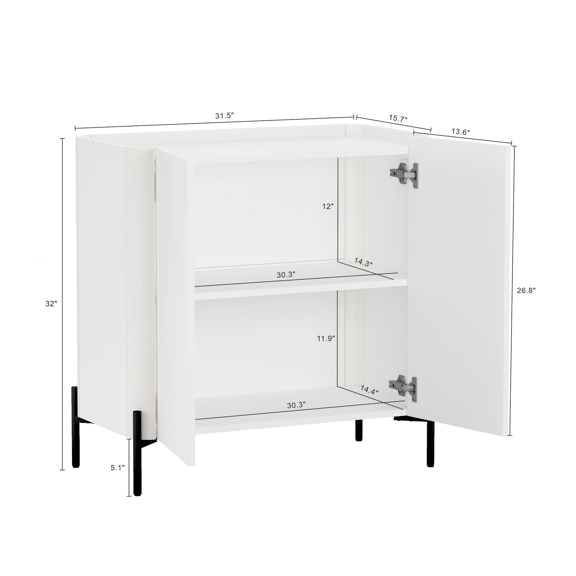 Accent Cabinet in White