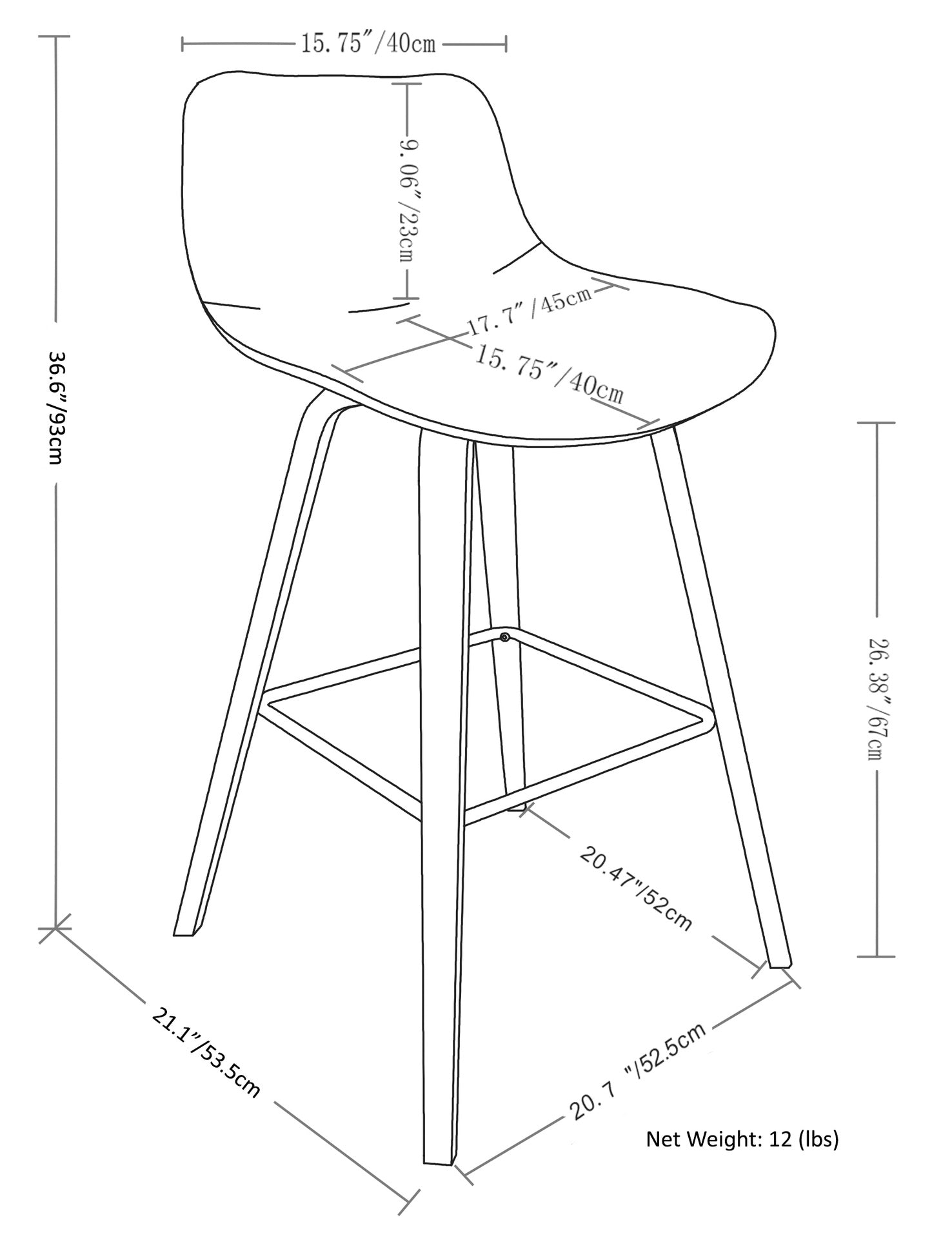 Randolph Bentwood Counter/ Bar Height Stool (Set of 2)