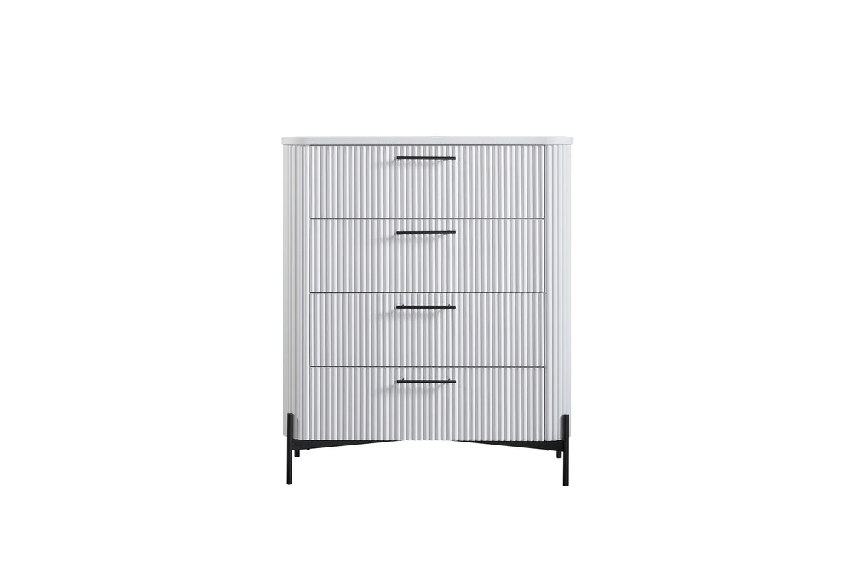 4 Drawer Chest - White