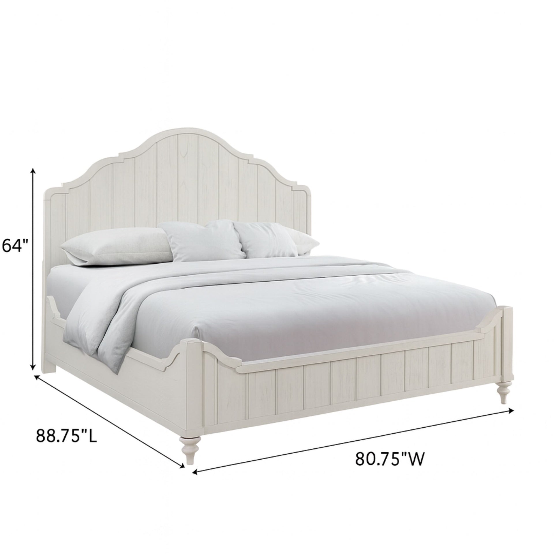 King Panel Bed - Cement