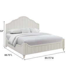 King Panel Bed - Cement