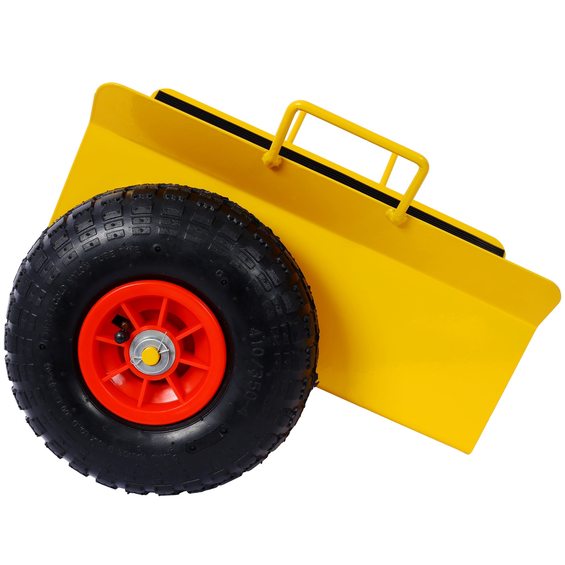 Heavy Duty Panel Dolly Slab Dolly with Handle & 2 10" Peneumatic Tires Wheels 600LBS Load Capacity for Drywall Sheet Heavy Appliance & Material Handling All Terrain Moving Cart Panel Dolly - Yellow