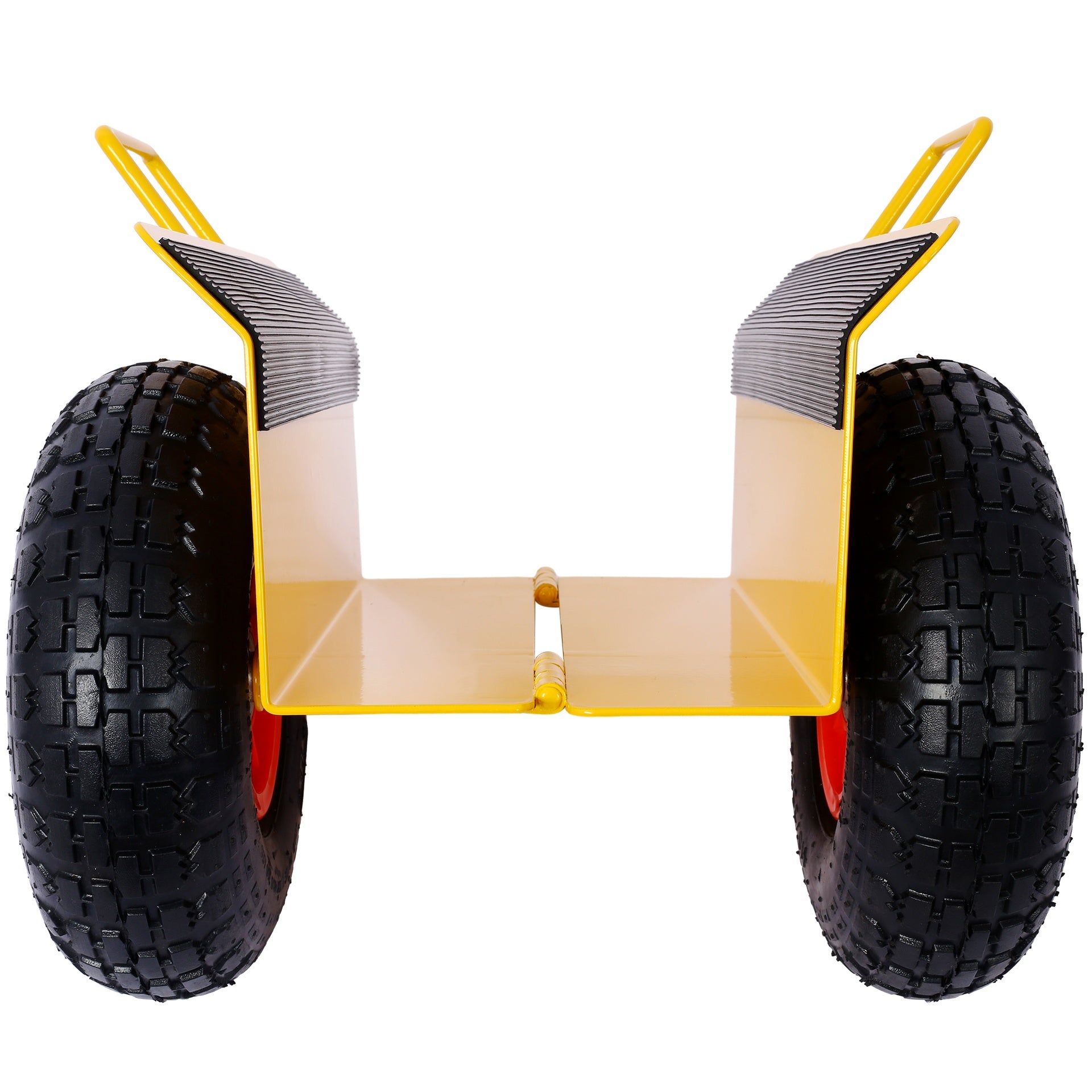 Heavy Duty Panel Dolly Slab Dolly with Handle & 2 10" Peneumatic Tires Wheels 600LBS Load Capacity for Drywall Sheet Heavy Appliance & Material Handling All Terrain Moving Cart Panel Dolly - Yellow
