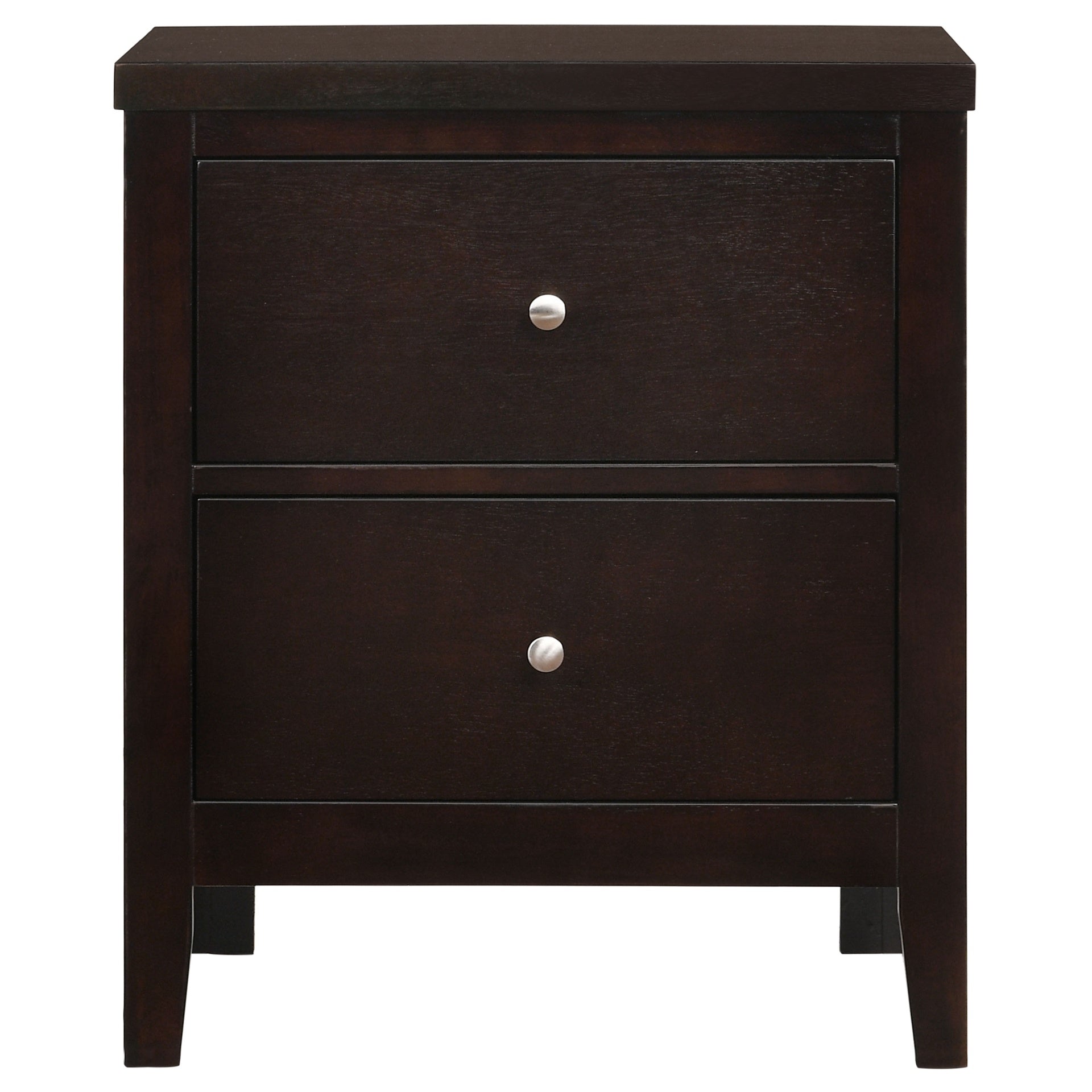 Garrett Cappuccino 2-Drawer Rectangular Nightstand