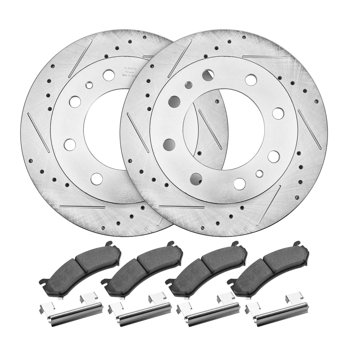 Front and Rear Brake Rotors Kit for 2002-2006 Chevrolet Avalanche 2500 (8 STUD)