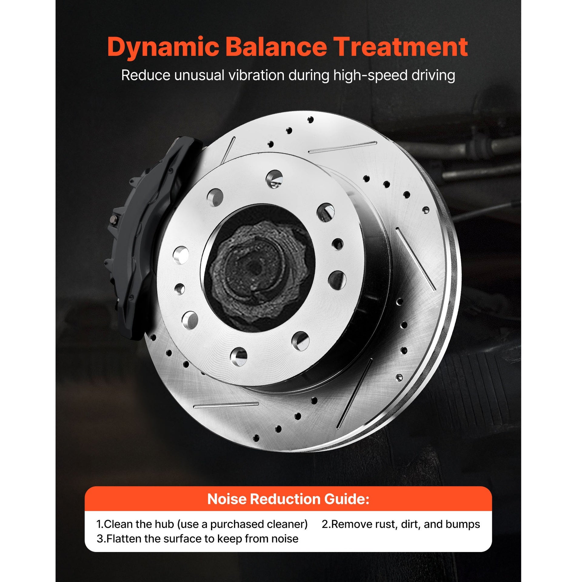 Front and Rear Brake Rotors Kit for 2002-2006 Chevrolet Avalanche 2500 (8 STUD)