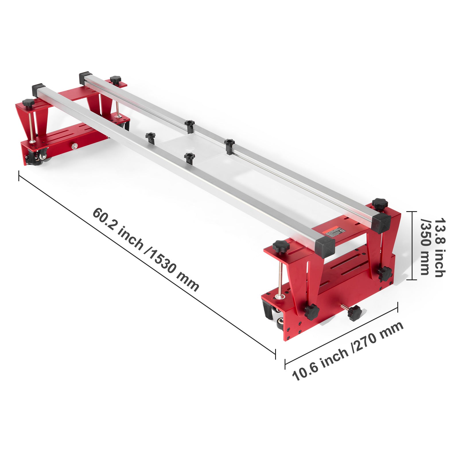 Router Sled Adjustable Wood Slab Flattening Mill Router Jig 64" Length