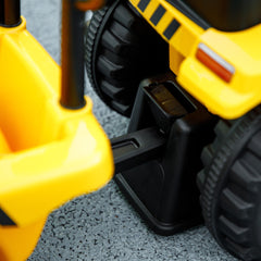 Qaba 2 in 1 Ride on Tractor for Kids, Caterpillar Licensed Ride on Excavator with Shovel & Detachable Trailer, No Power Ride on Push Car for 18-36 Months, Yellow
