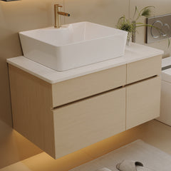 31.5 Inches Floating Single Small Bathroom Vanity with Sink