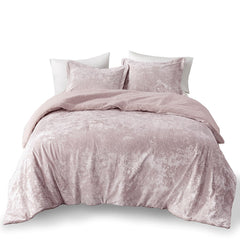 Twin/Twin XL Crushed Velvet Sherpa Reversible Comforter Set