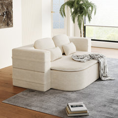 75''2-in-1 Foldable Sofa,Convertible Sleeper Foam Sofa Bed with Multi Functional Blanket, Corduroy Floor folding sofa bed,  Floor Sofa Lounge Sofa for Living Room Bedroom Lounge Studio