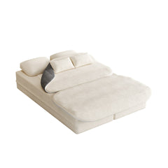 75''2-in-1 Foldable Sofa,Convertible Sleeper Foam Sofa Bed with Multi Functional Blanket, Corduroy Floor folding sofa bed,  Floor Sofa Lounge Sofa for Living Room Bedroom Lounge Studio