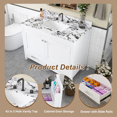 Modern 43"Bathroom Vanity