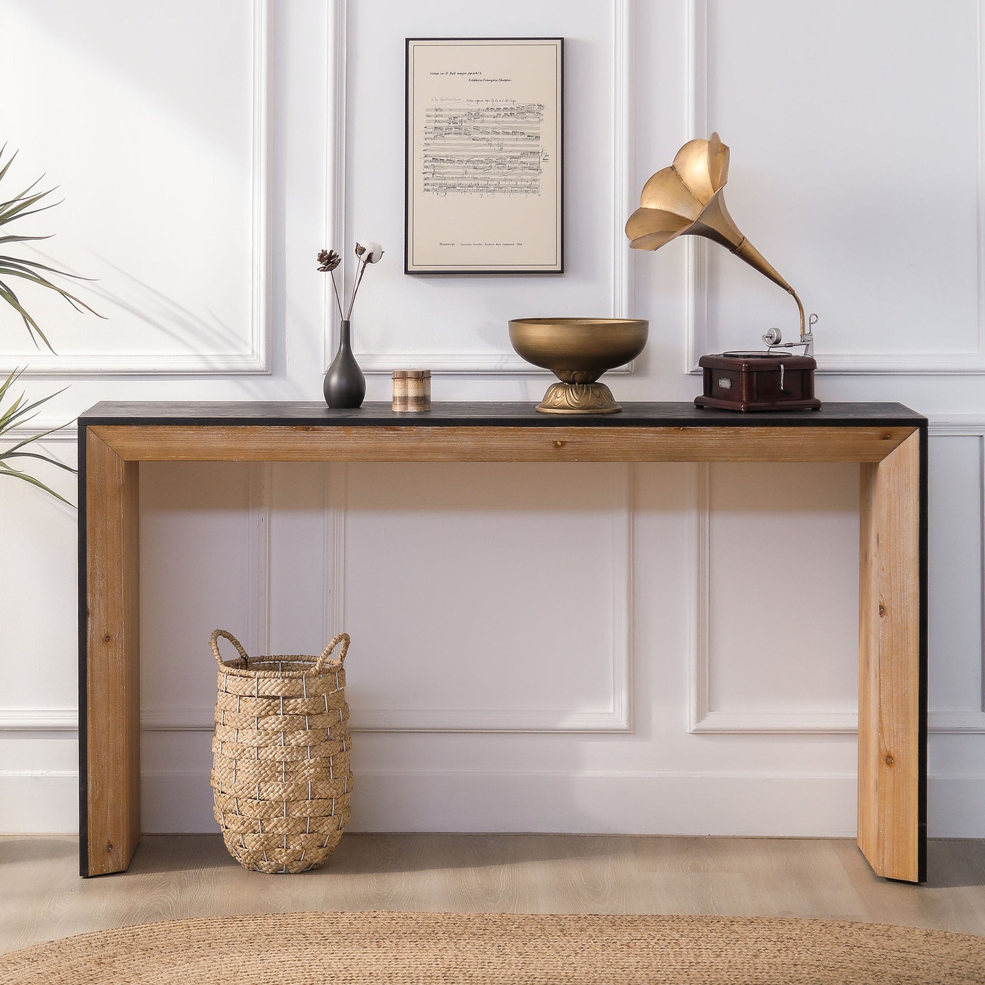 59in Modern Wood Console Table , Entryway Table, Sofa Table   - Rustic & Contemporary Design