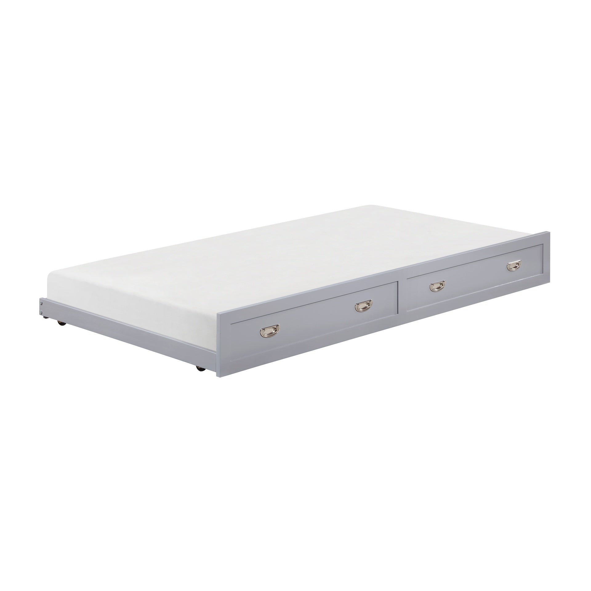 Gray Finish Trundle with Casters Movement Bedroom Furniture 1pc