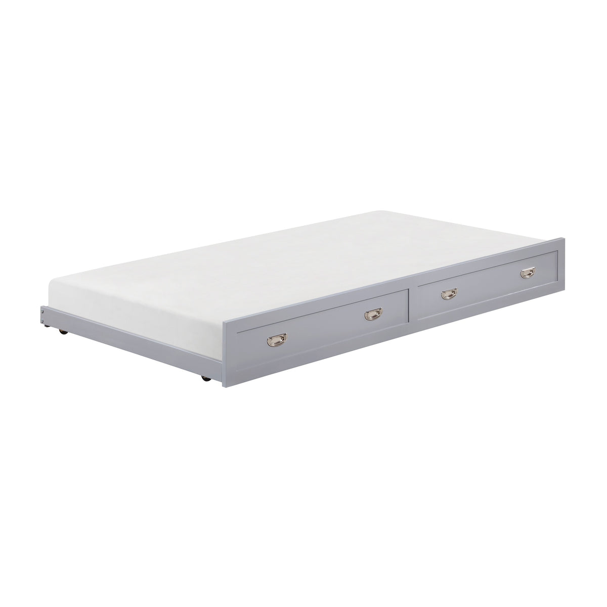 Gray Finish Trundle with Casters Movement Bedroom Furniture 1pc