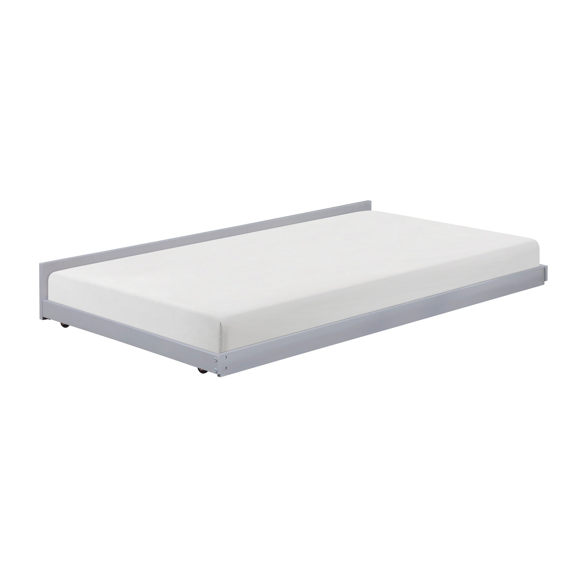 Gray Finish Trundle with Casters Movement Bedroom Furniture 1pc
