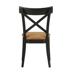 Brown and Black Side Chair (Set of 2)