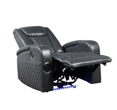 Dark Grey Power Recliner with Bluetooth
