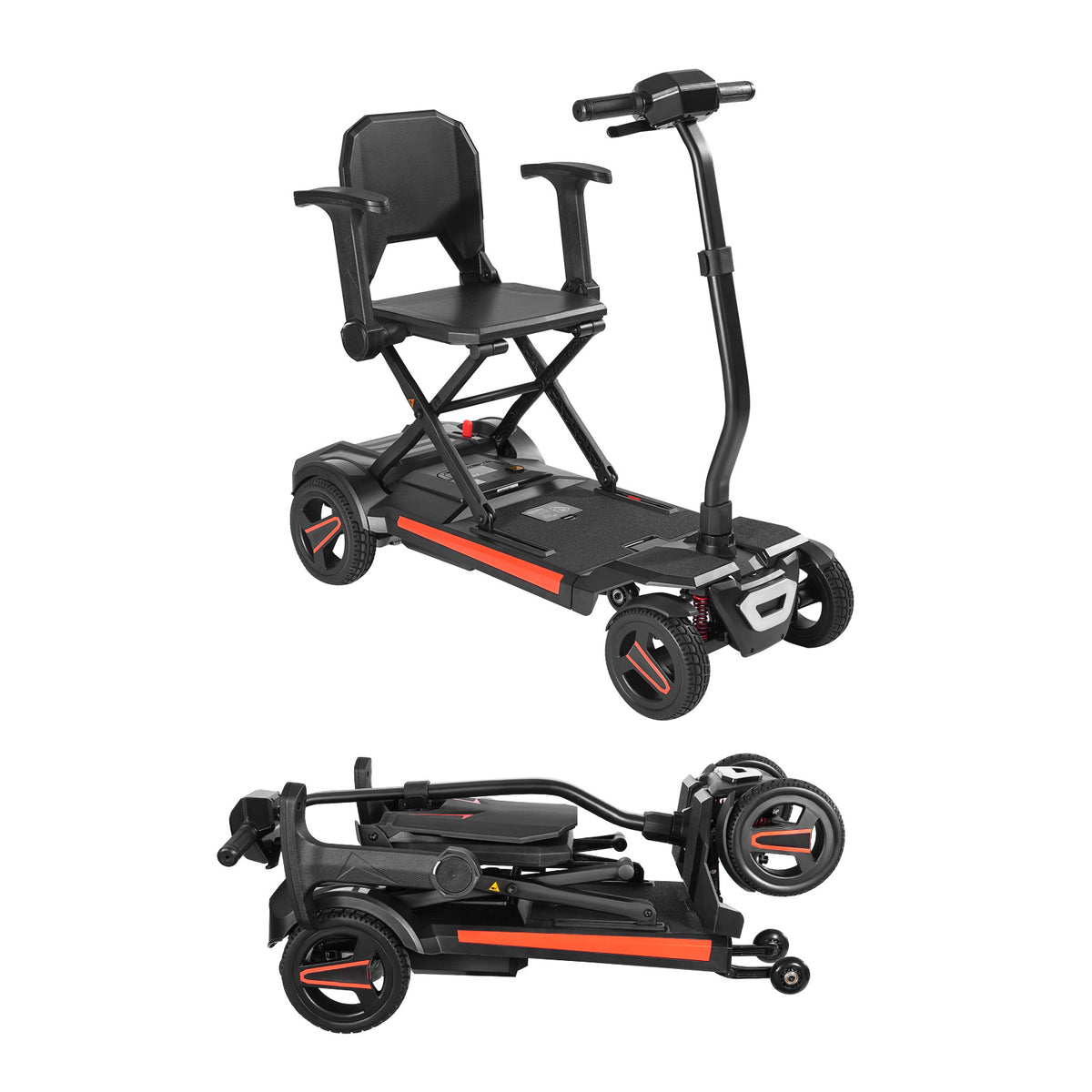 4-Wheel Electric Mobility Scooter Auto Folding Scooter with Remote Control