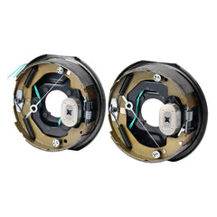 Electric Trailer Brake Assembly, 10" x 2.25", 1 Pair Self-Adjusting Electric Brakes Kit for 3500 lbs Axle, 4-Hole Mounting, Backing Plates for Brake System Part Replacement (1 Right + 1 Left)