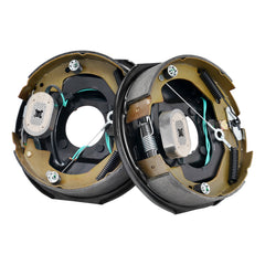 Electric Trailer Brake Assembly, 10" x 2.25", 1 Pair Self-Adjusting Electric Brakes Kit for 3500 lbs Axle, 4-Hole Mounting, Backing Plates for Brake System Part Replacement (1 Right + 1 Left)