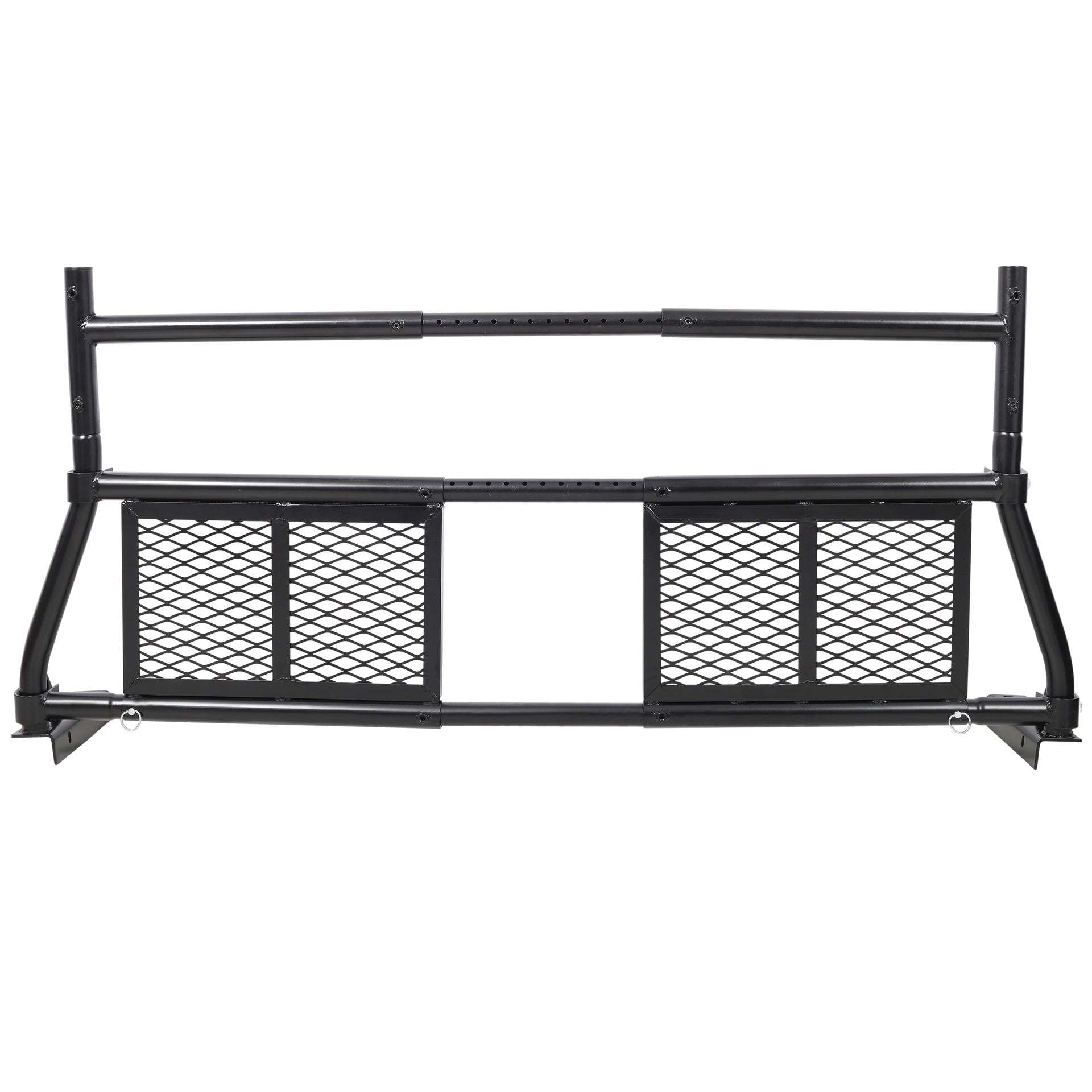 Pickup Truck Headache Rack,Adjustable Steel Truck Back Rack Mesh Window Protector Head Frame Bed,Black