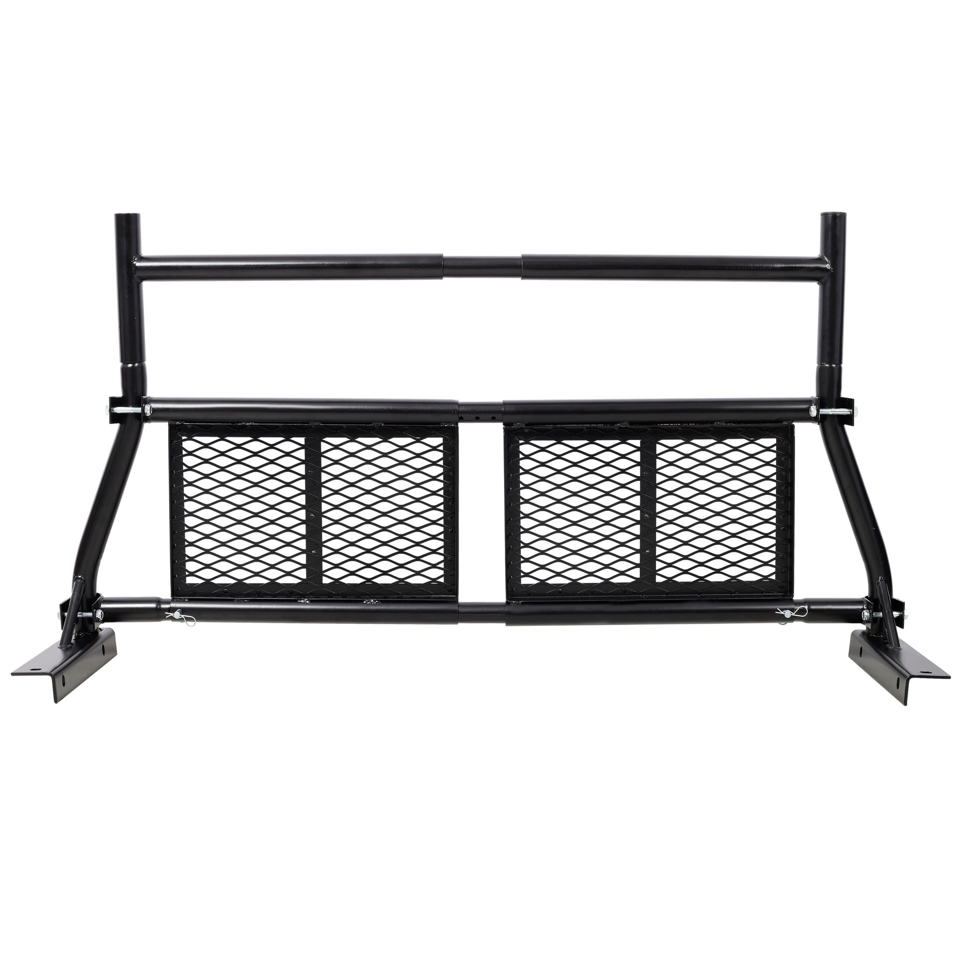 Pickup Truck Headache Rack,Adjustable Steel Truck Back Rack Mesh Window Protector Head Frame Bed,Black
