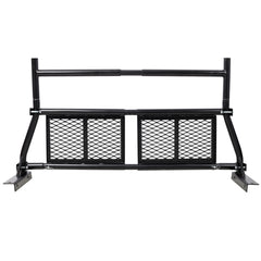 Pickup Truck Headache Rack,Adjustable Steel Truck Back Rack Mesh Window Protector Head Frame Bed,Black