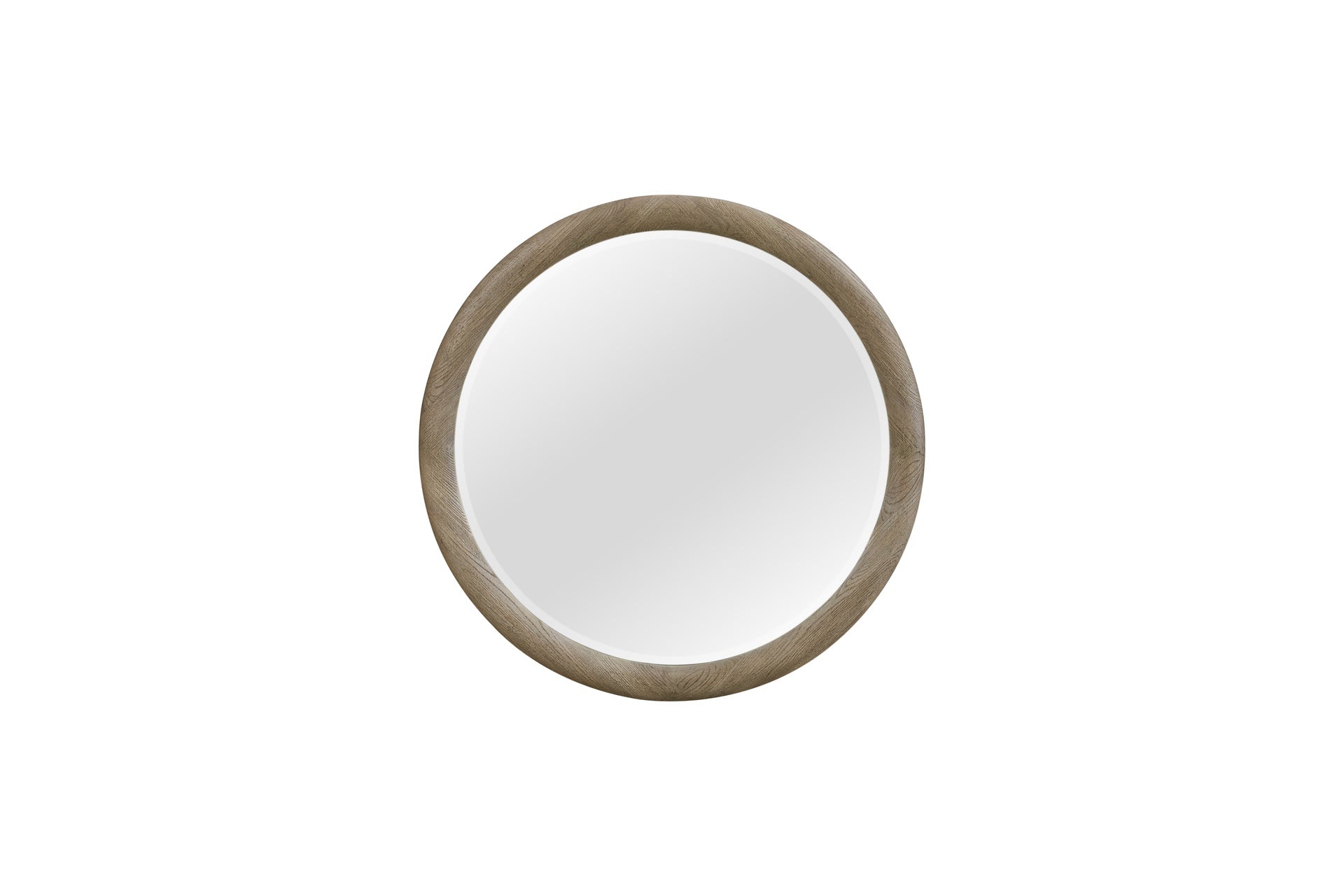 English Knotty Oak Inspired Round Mirror